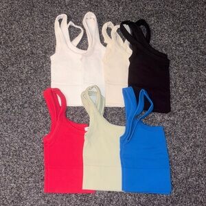 7PCS BUNDLE Jordyn Jagger Crop Ribbed Tank